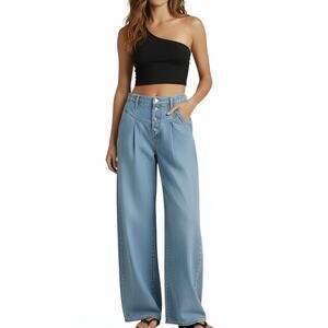 Madewell Super Wide-Leg Jeans Lockland Wash Size 27